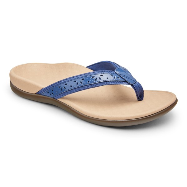 Vionic Sandals Ireland - Casandra Toe Post Sandal Indigo - Womens Shoes For Sale | ZBRUE-6709